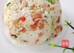 Colorful Beautiful Egg Fried Rice Recipe Illustration 7