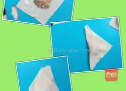 Illustration of how to make pork thin-skinned large wontons 3