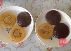 Illustration of how to make glutinous two-color sandwich cake 17