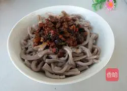 Zhajiang, purple potato noodles recipe 20