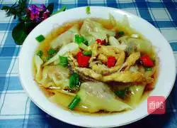 Illustration of how to make shredded chicken wontons 11