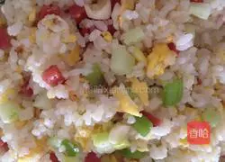 Illustration of how to make egg fried rice 3