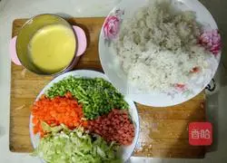 Assorted Egg Fried Rice Recipe Illustration 1