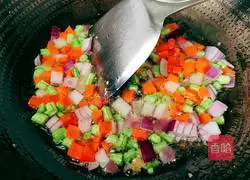 Pineapple colorful fried rice recipe 13