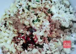 Illustration of how to make leek, fragrant and dried egg vegetarian pie 4