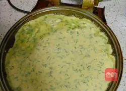 Fresh Wheat Grass Egg Pancake Recipe Illustration 4