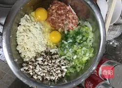 Illustration of how to make tofu and meat dumplings 3