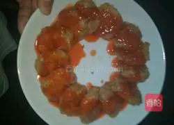 Illustration of how to make fried meatloaf with tomato sauce 9