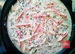 Illustration of how to make three-vegetable pancakes 5