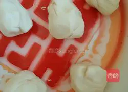 Illustration of how to make straw hat cake 2