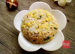 Illustration of how to make mushroom fried rice 5