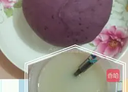 Illustration of how to make purple potato blossom steamed buns 3