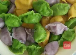 Illustration of how to make colorful dumplings 6
