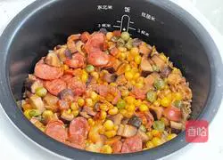 Illustration of how to make sausage braised rice 6