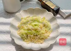 Illustration of how to make cabbage and egg fried rice 14