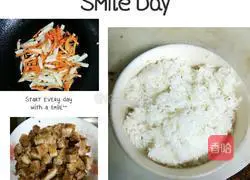 Chicken Chop Fried Rice Illustration of how to do it 3