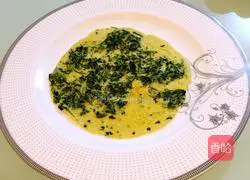 Shepherd's purse Egg cake recipe 1