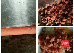 Onion Illustration of how to make ham and egg pancakes 3