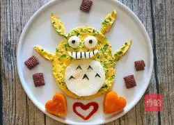 Illustration of how to make children's cartoon chinchilla egg cake yogurt breakfast set 3