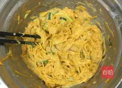 Illustration of how to make pumpkin and egg pancakes 8