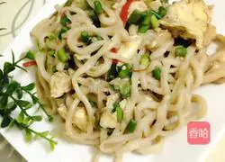 Sesame Egg Fried Noodles Recipe Illustration 10