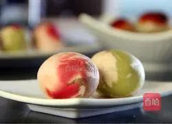 Illustration of how to make glutinous rice balls with glaze bean paste 8