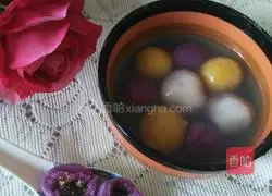 Illustration of how to make colorful glutinous rice balls 9
