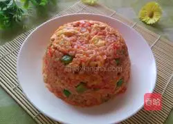 Illustration of how to make tomato and egg fried rice 12