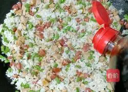 Illustration of how to make meatballs, beans and fried rice 13