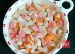 Illustration of how to make fried rice with baby cabbage and meatballs 2