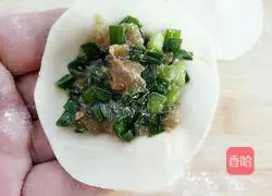 Illustration of how to make leek and meat dumplings 10
