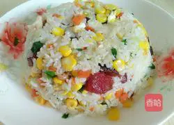 Fried rice (color) recipe illustration 9