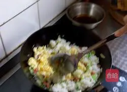 Cabbage and eggs Illustration of how to make fried rice 7
