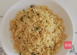 Illustration of how to make mint-flavored corn and egg fried rice 7