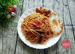 Illustration of how to make hot sauce noodles 10