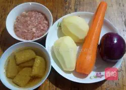 Curry Illustration of how to make fried rice 1