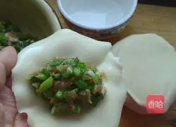 Illustration of how to make dumplings stuffed with chives and moss 4