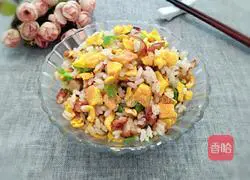 Three Color Fried Rice Recipe Illustration 9