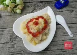 Illustration of how to make fruit fried rice 6