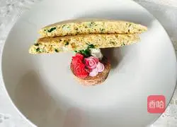 Illustration of how to make green onion oatmeal egg pancake 8