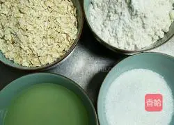 Illustration of making oatmeal cake 1