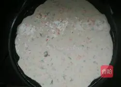 Illustration of making delicious homemade batter breakfast cake 3