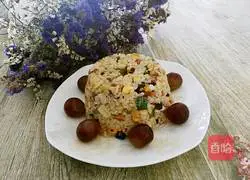 Illustration of how to make sausage and vegetable curry fried rice 9