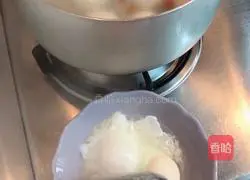 Illustration of how to make glutinous rice balls with sugar heart and eggs 7