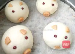 Illustration of how to make piggy steamed buns 9