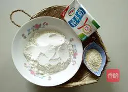 Illustration of how to make milky sesame hand-shredded pancakes 1