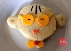 Illustration of how to make a cute baby cheese sandwich 7
