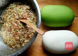 Illustration of how to make cabbage (Baicai) dumplings 8
