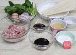 Meat Illustration of how to make noodles 1
