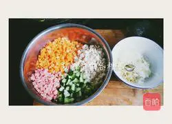 Illustration of how to make egg fried rice 2